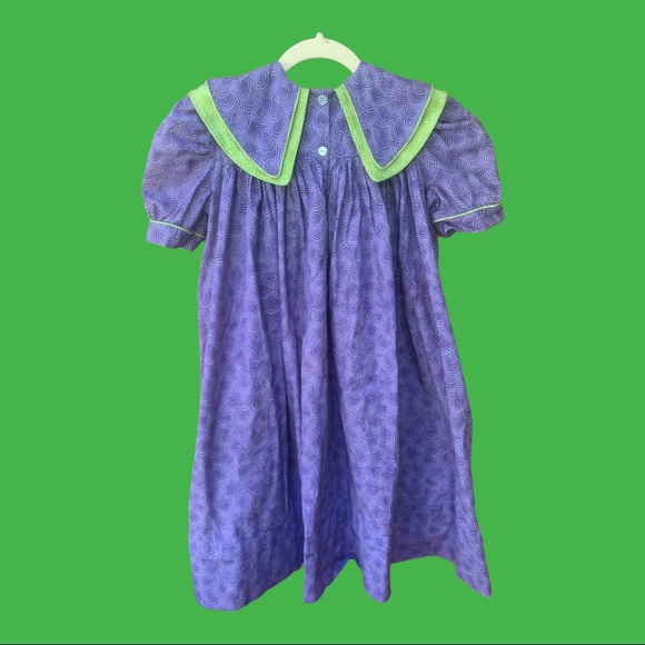 LAJENNS FASHION Purple with Green Detail Dress - Size 6X - Picture 6 of 7